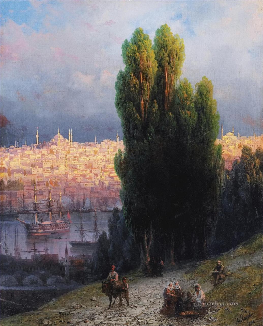 constantinople 1880 Romantic Ivan Aivazovsky Russian Oil Paintings